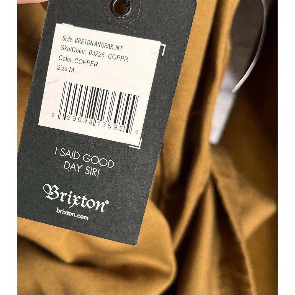 BRIXTON Men's Copper Breton Anorak Jacket NWT Medium - Picture 3 of 5